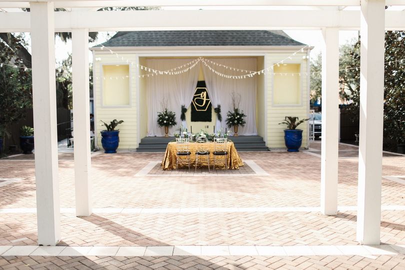 Wedding setup at Veranda at Thornton Park